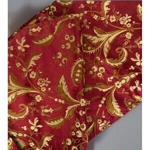 Violet Linen Red Gold Floral Damask Table Runner Elegant Luxury
